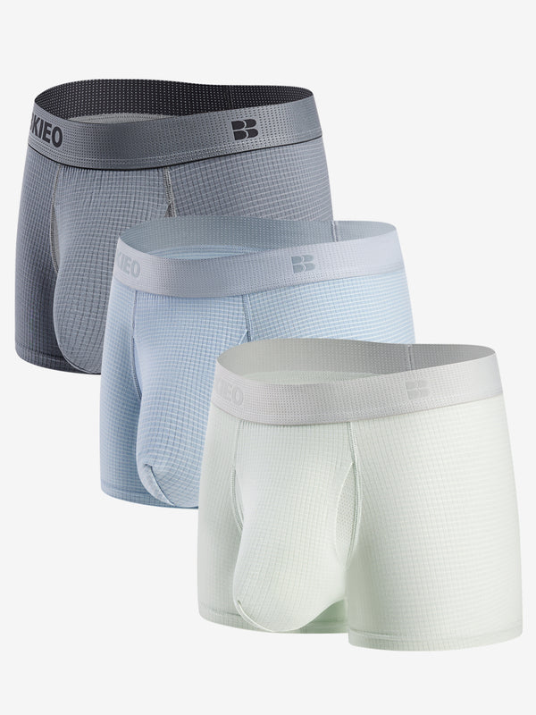 All-Season Comfort Waffle Modal Hüft-Shorts mit Dual-C Airflow Pouch